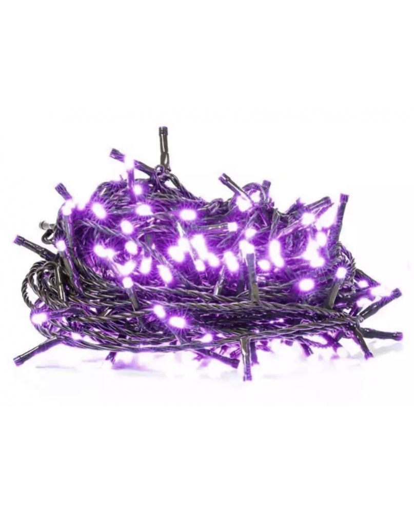 Vianočná LED reťaz 10M – purpurová, 100 LED, IP44, 220–240V