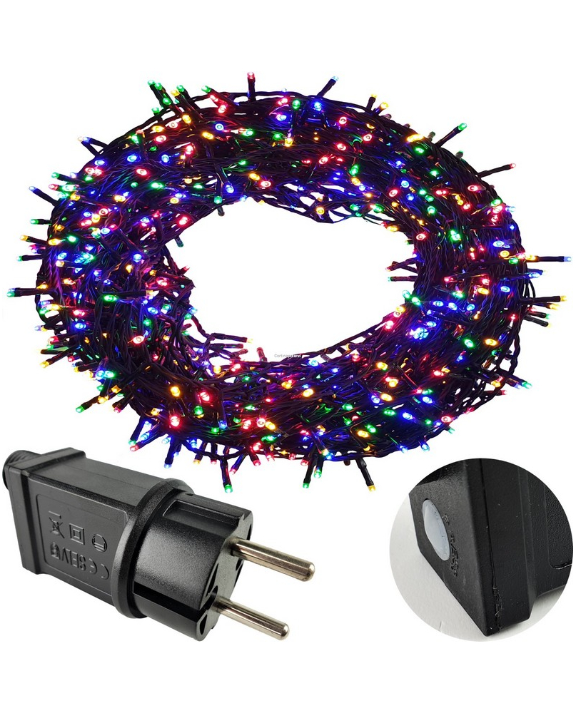 Vianočná LED reťaz 1000 LED 50M – multikolor + časovač