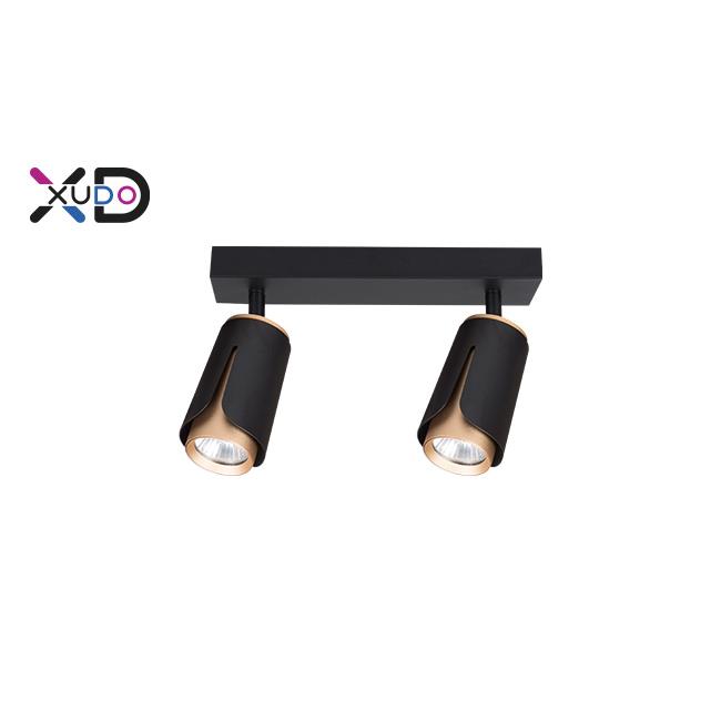 XD-IK262B GU10 LED nástenné svietidlo x2 čierna+zlatá