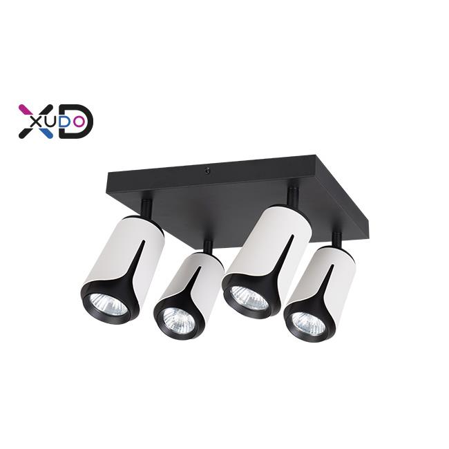 GU10 LED nástenné svietidlo x4 biele + čierny štvorec	XD-IK274W 