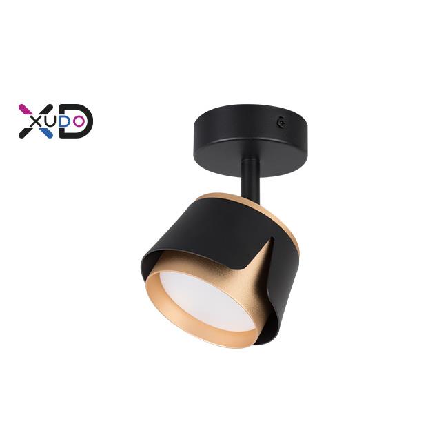 XD-IK281B GX53 LED nástenné svietidlo x1 čierna+zlatá	
