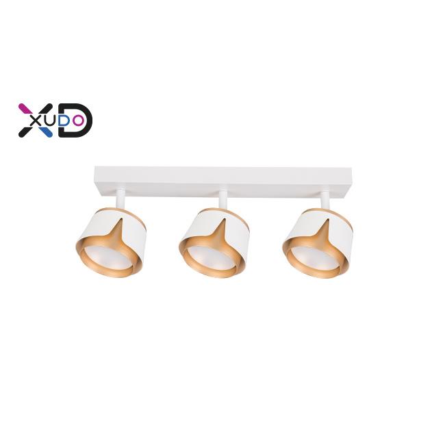 LED nástenné svietidlo x3 biele + zlaté XD-IK283W GX53 