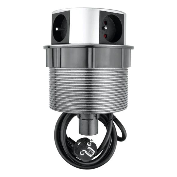 Zásuvkový blok – výsuvná lišta do pracovnej dosky (4 zásuvky)