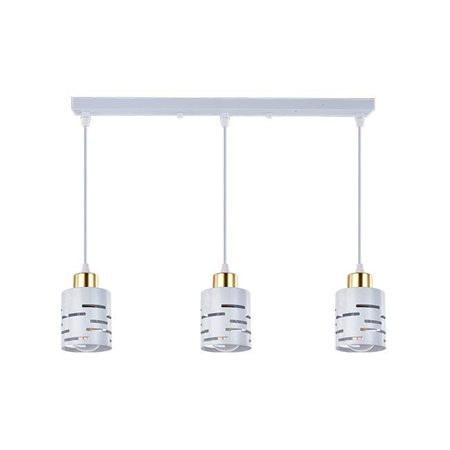 Závesná lampa E27 Elen x3 50cm biela+zlatá