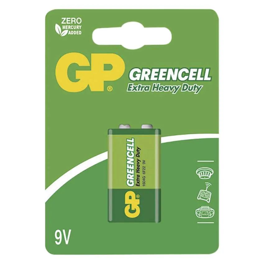 Zinko-chloridová batéria GP Greencell 6F22 (9V)